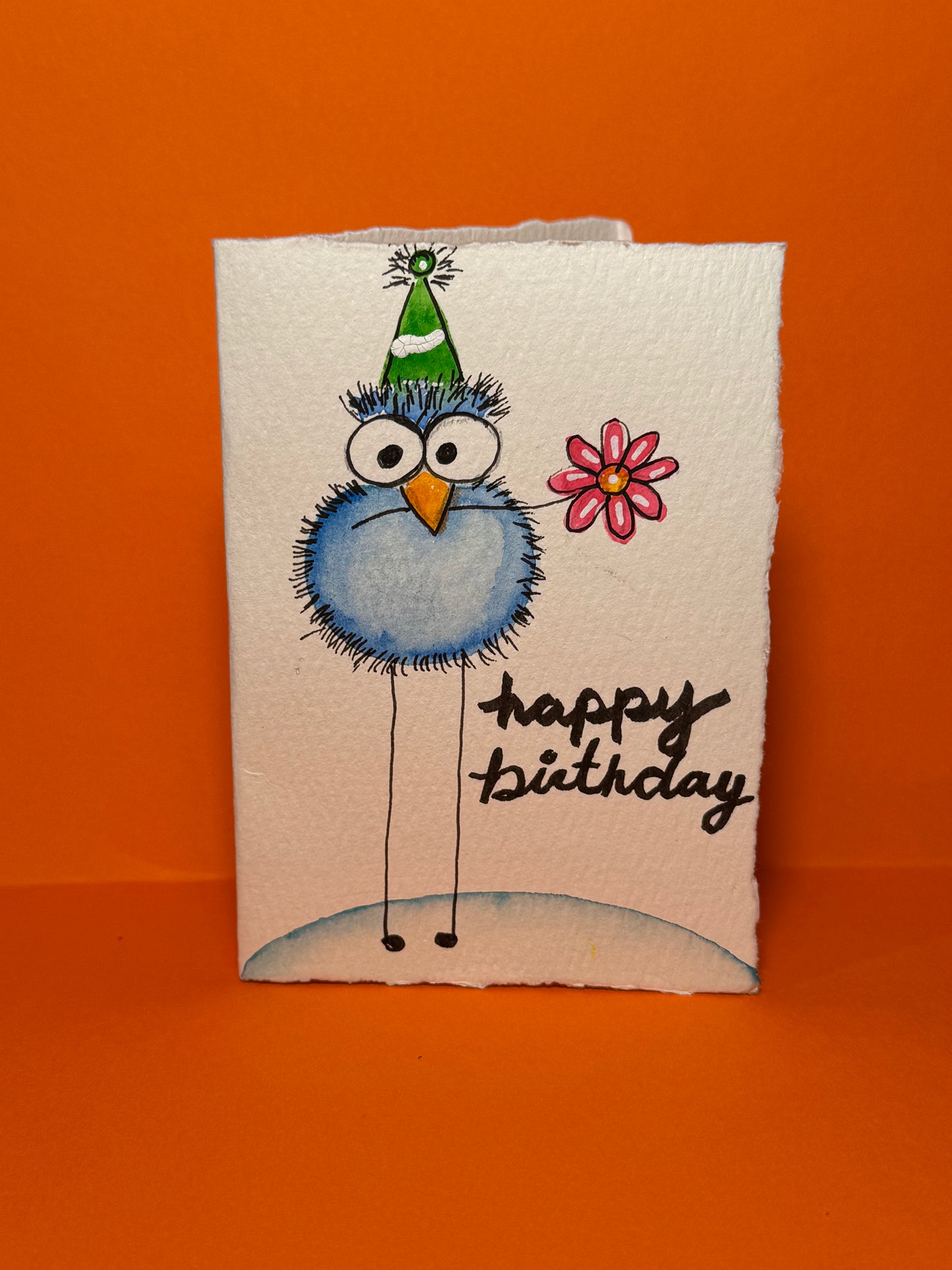 Happy Birthday Greeting Card - Loco Bird