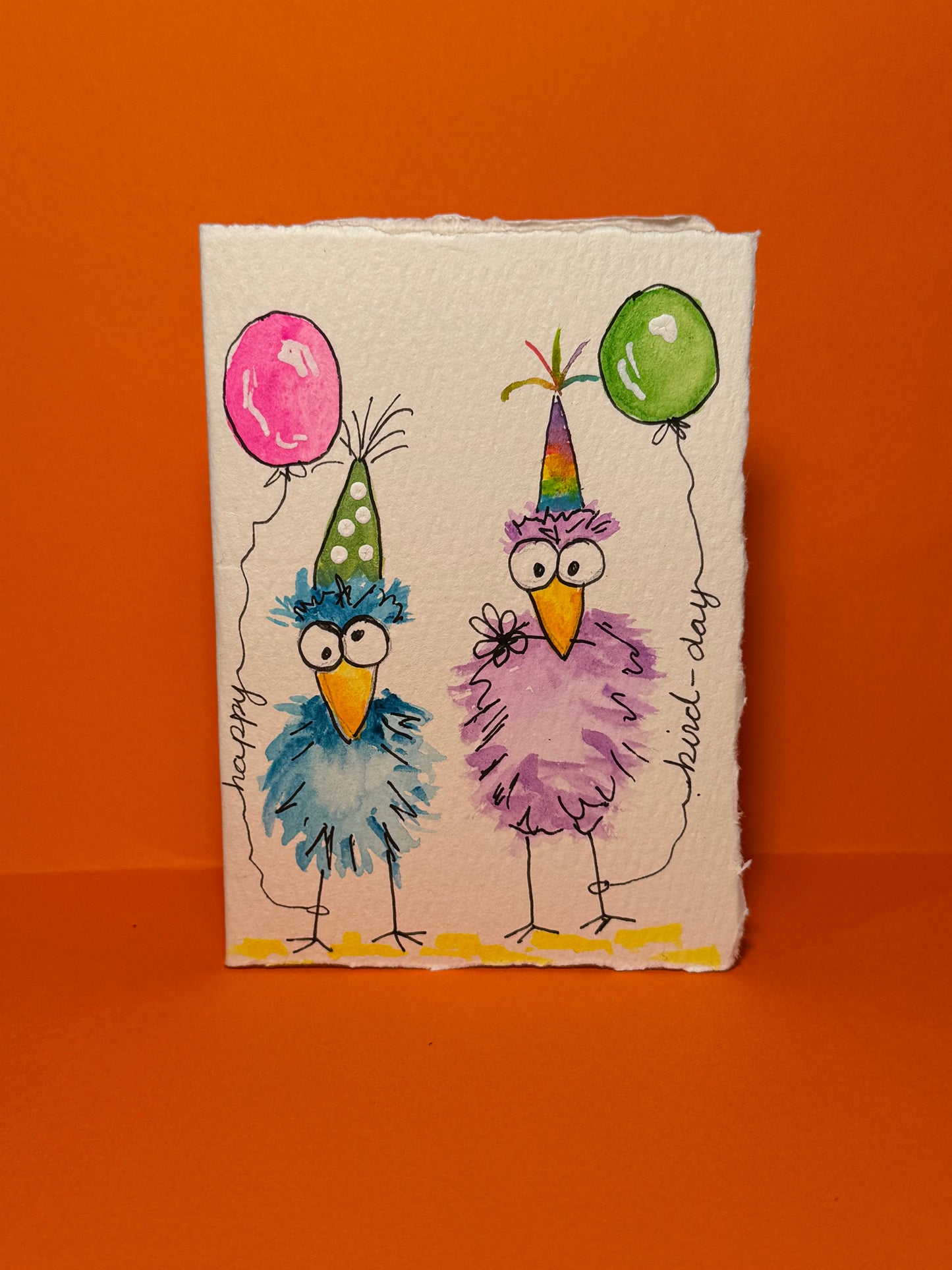 Happy Birthday Greeting Card - Loco Birds