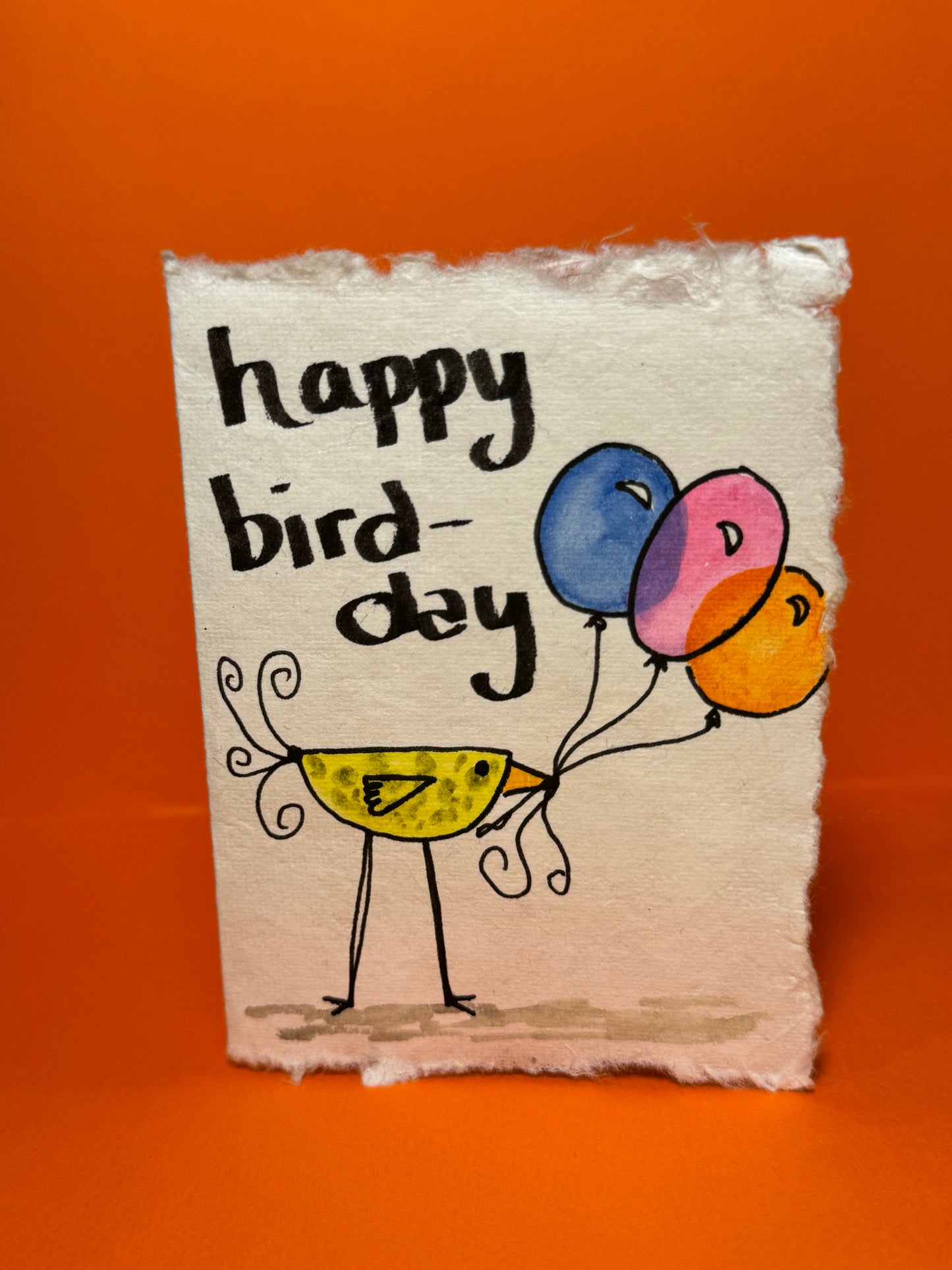 Happy Birthday Greeting Card - Bird-day